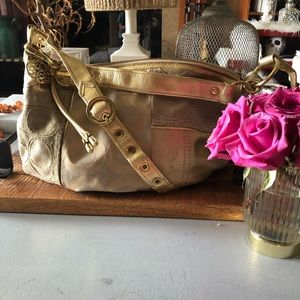 Coach hobo bag gold